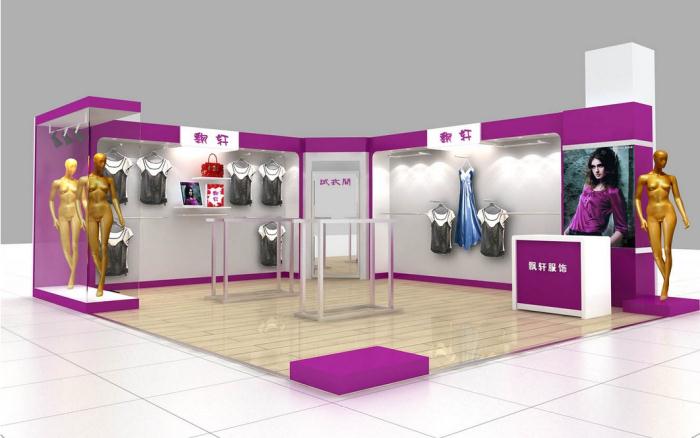 女装展柜效果图