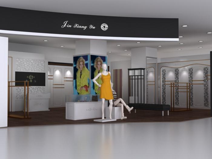 女装展柜效果图
