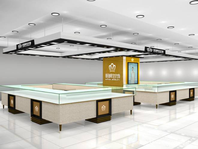珠宝展示柜效果图